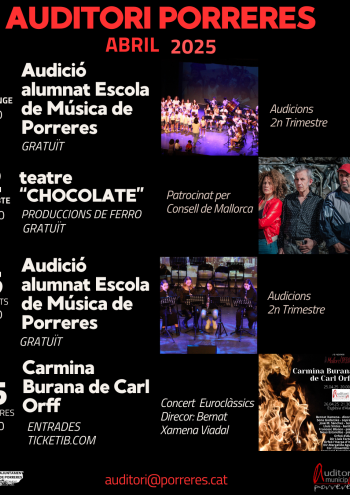 Programació mes d'abril 2025